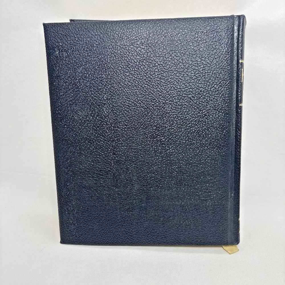 Vintage 70s Warner Christian Family Edition Black KJV Bible Red Letter Hardcover